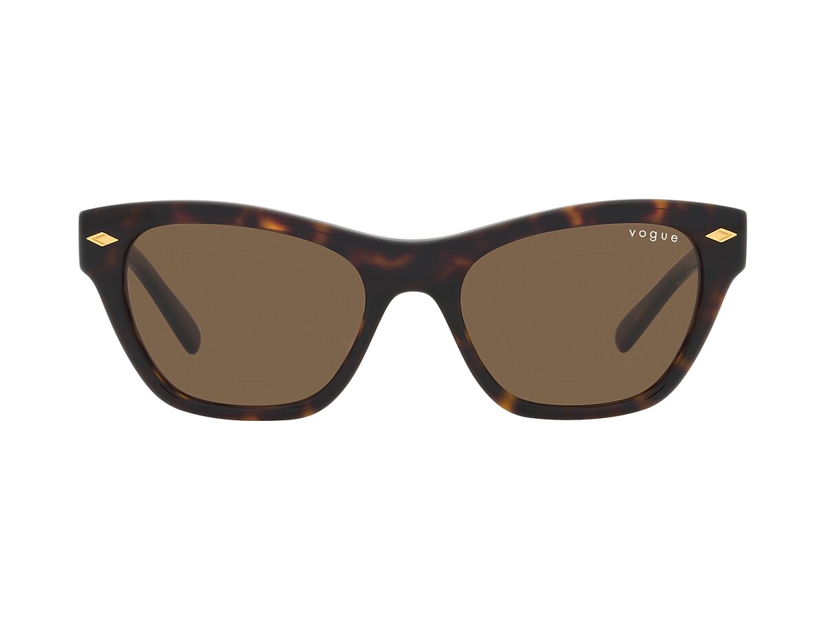 Vogue Eyewear Dark Havana Sunglasses | Glasses.com® | Free Shipping