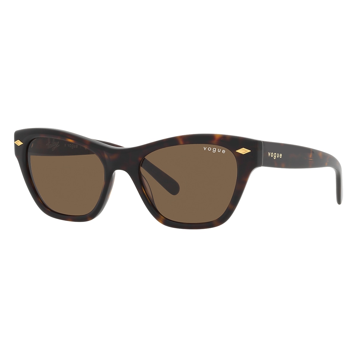 brand voorraad Chemicaliën Vogue Eyewear Dark Havana Sunglasses | Glasses.com® | Free Shipping