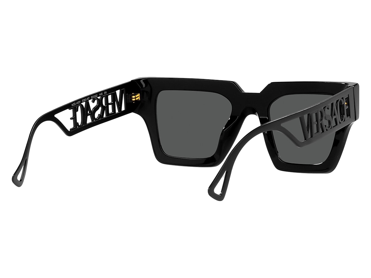  Versace VE4431 50MM Balck/Dark Grey Square Sunglasses for Women  + BUNDLE With Designer iWear Eyewear Kit : Clothing, Shoes & Jewelry