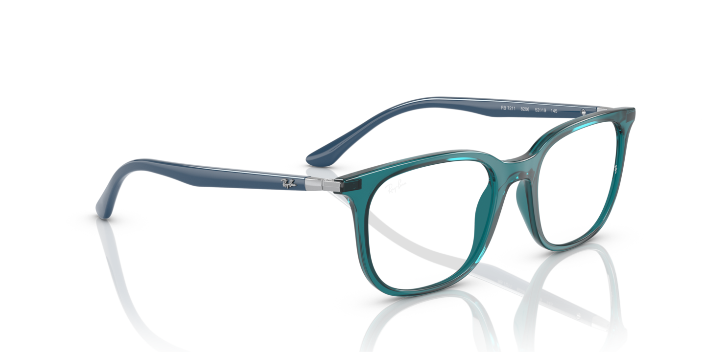 Ray-Ban Transparent Turquoise Eyeglasses | Glasses.com® | Free 