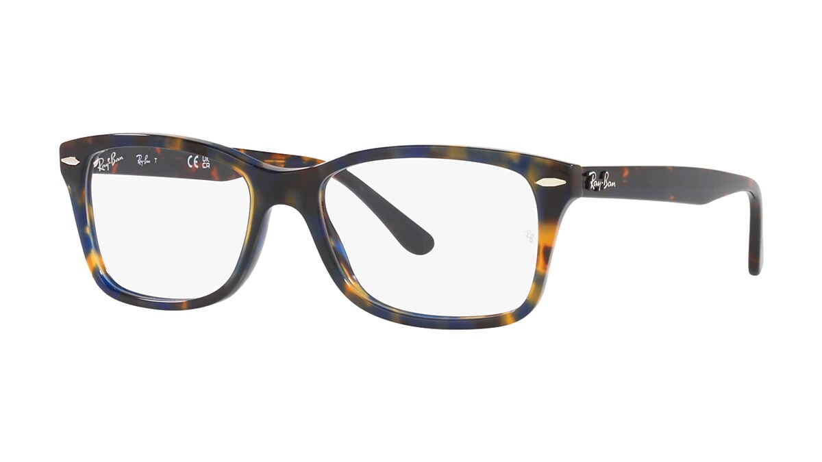 Op de loer liggen Bestudeer in de tussentijd Ray-Ban Yellow & Blue Havana Eyeglasses | Glasses.com® | Free Shipping