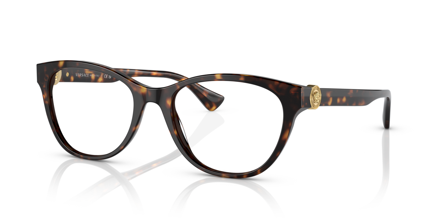 Versace Havana Eyeglasses | Glasses.com® | Free Shipping