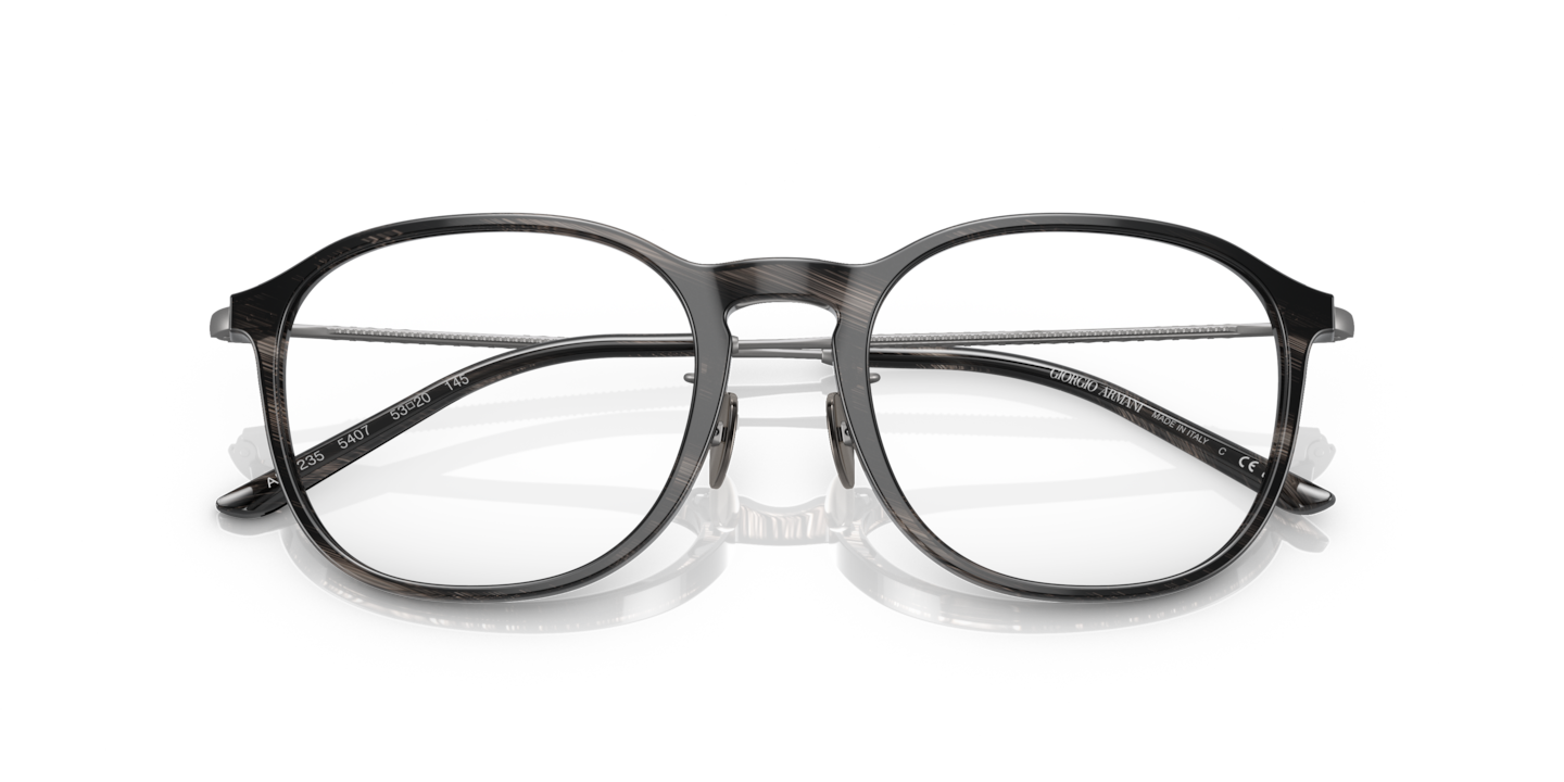 Giorgio Armani Striped Grey Eyeglasses | Glasses.com® | Free Shipping