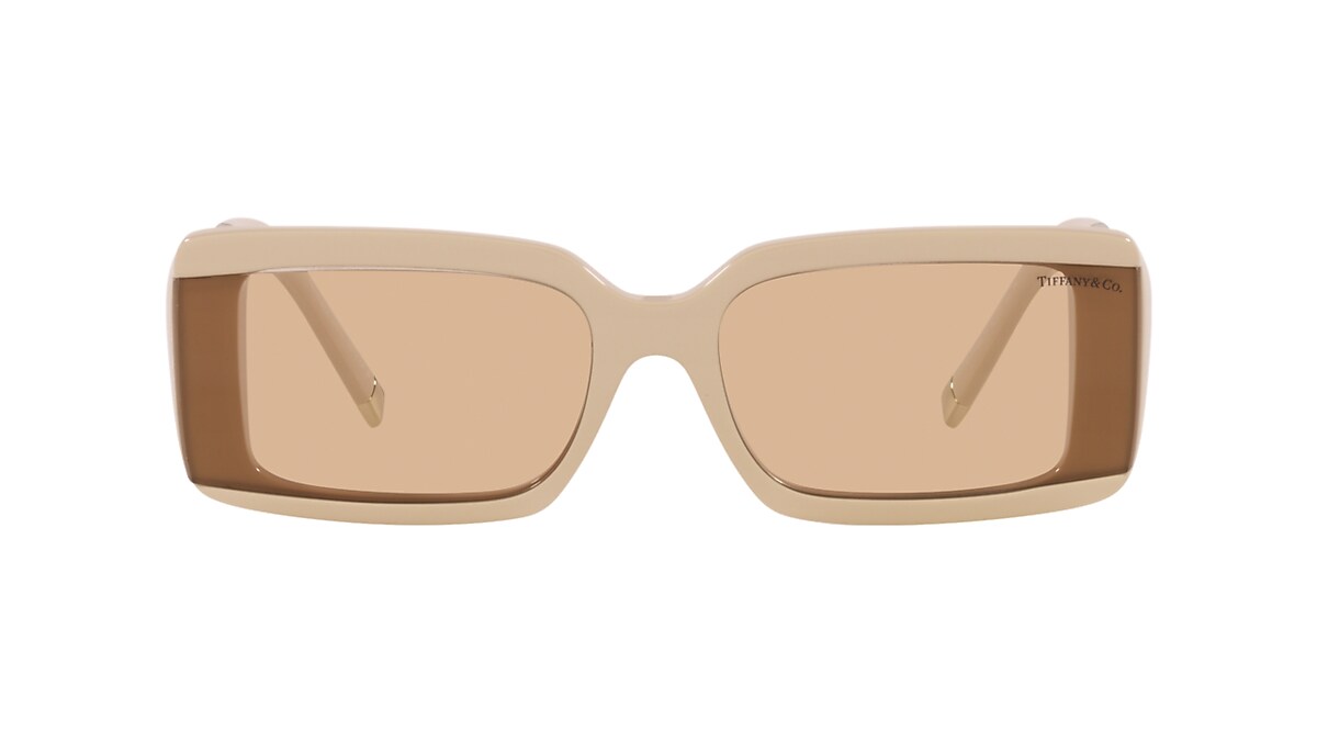 Tiffany Matte Solid Beige Sunglasses | Glasses.com® | Free Shipping