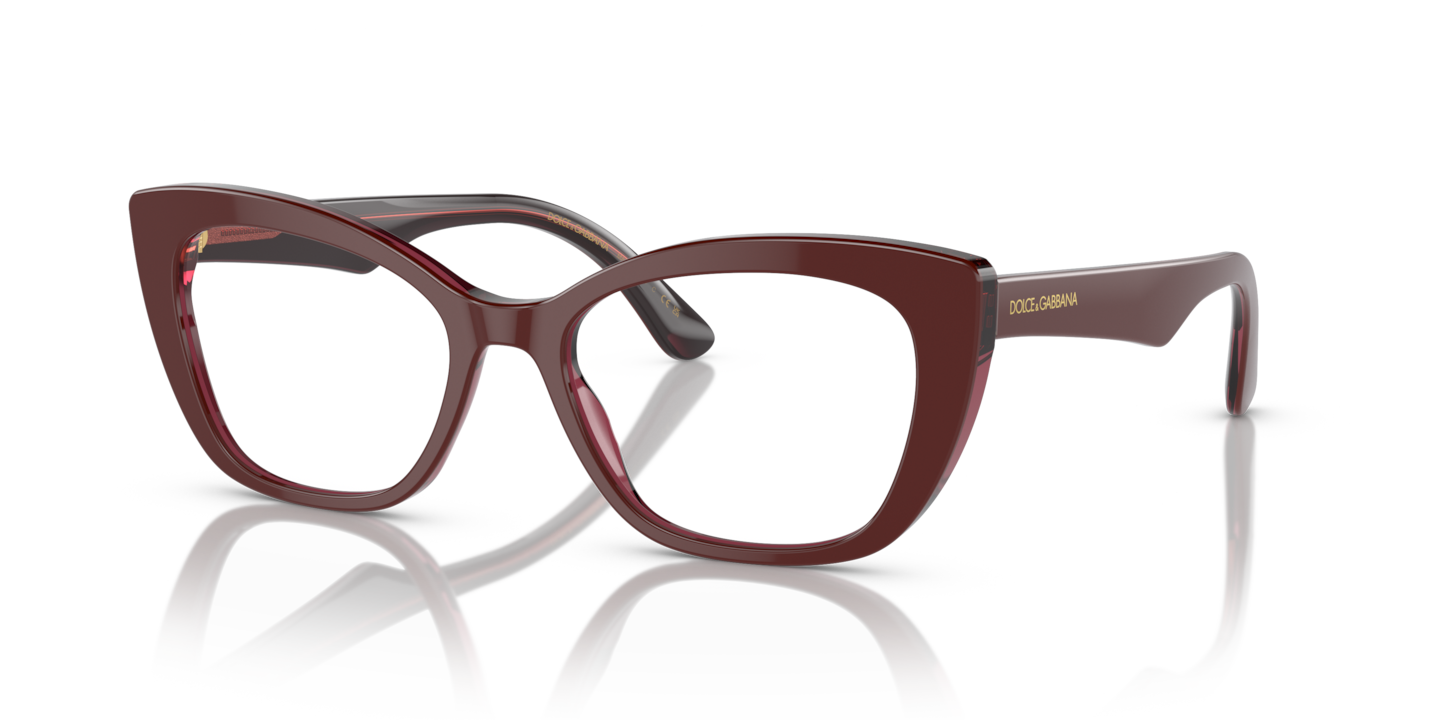 Dolce & Gabbana Bordeaux/Transparent Bordeaux Eyeglasses ® |  Free Shipping