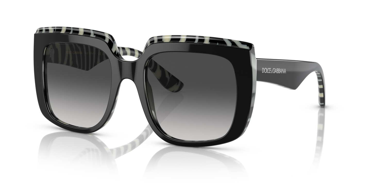 Sluier binnen zak Dolce & Gabbana Top Black On Zebra Sunglasses | Glasses.com® | Free Shipping