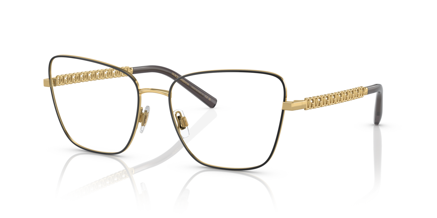 Dolce & Gabbana Gold/Matte Black Eyeglasses ® | Free Shipping