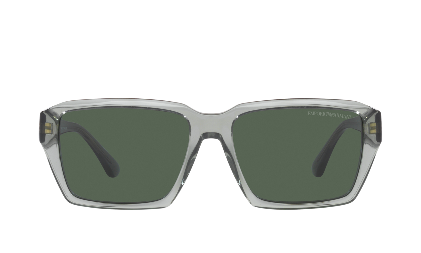 Emporio Armani Shiny Transparent Green Sunglasses Glasses