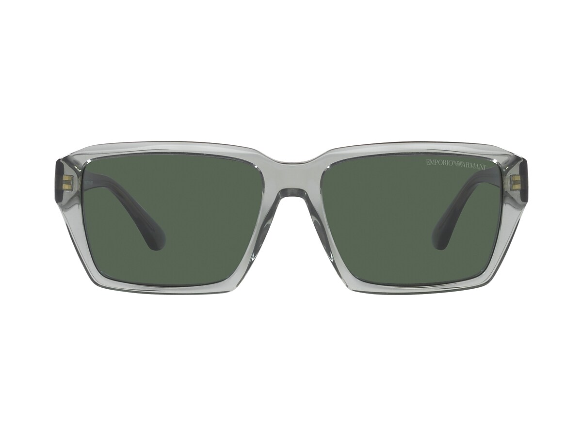 Emporio Armani Shiny Transparent Green Sunglasses Glasses