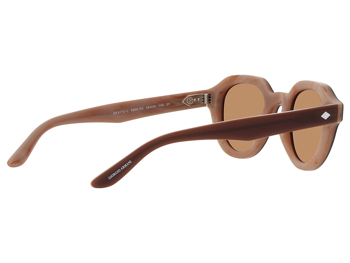 Giorgio Armani Bilayer Marble Brown Sunglasses | Glasses.com