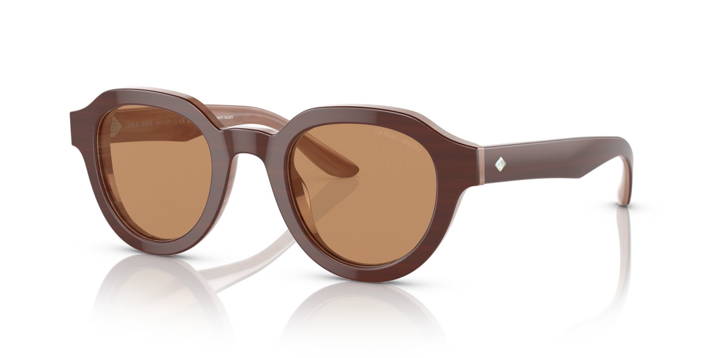 Giorgio Armani Bilayer Marble Brown Sunglasses Glasses