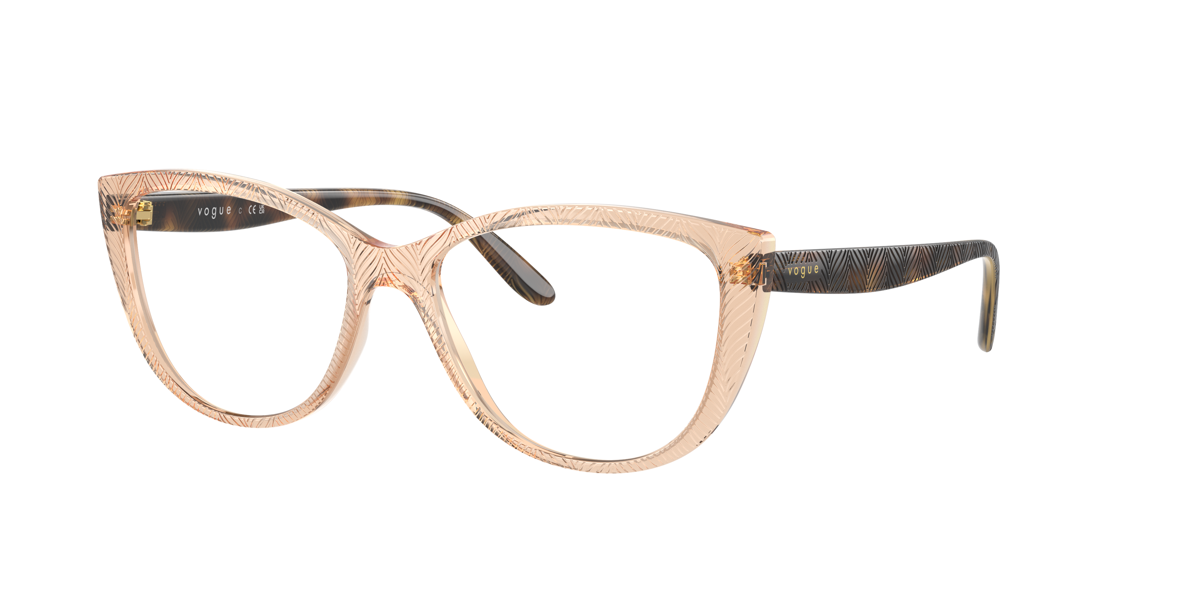 Vogue Eyewear VO5485 Transparent Peach Eyeglasses | Glasses.com® | Free ...