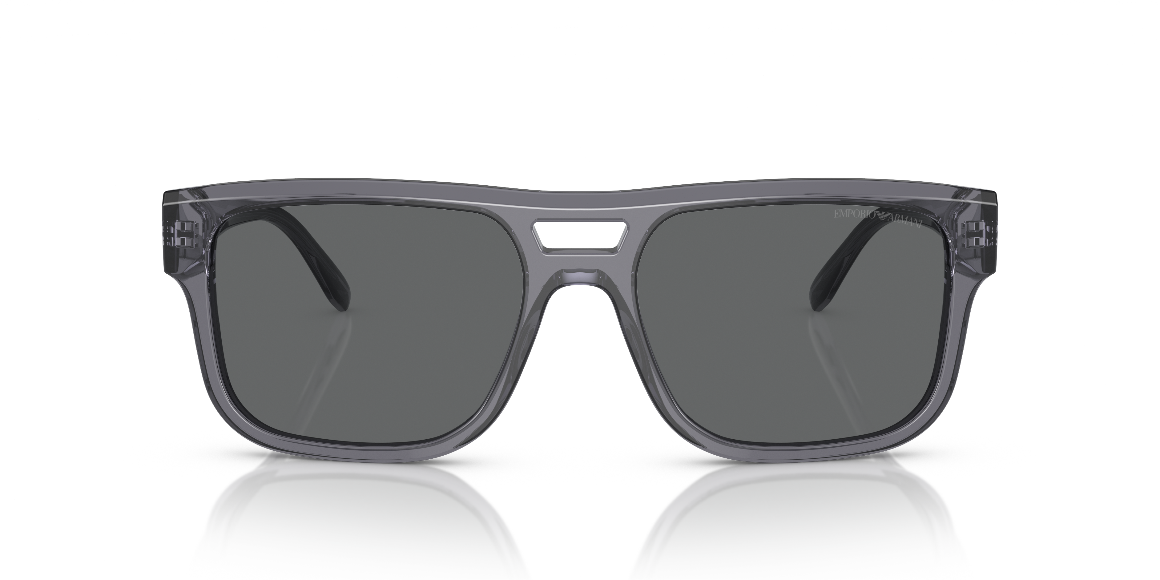 Emporio Armani EA2144 60 Polar Grey Gradient & Matte Gunmetal/Black  Polarized Sunglasses | Sunglass Hut USA