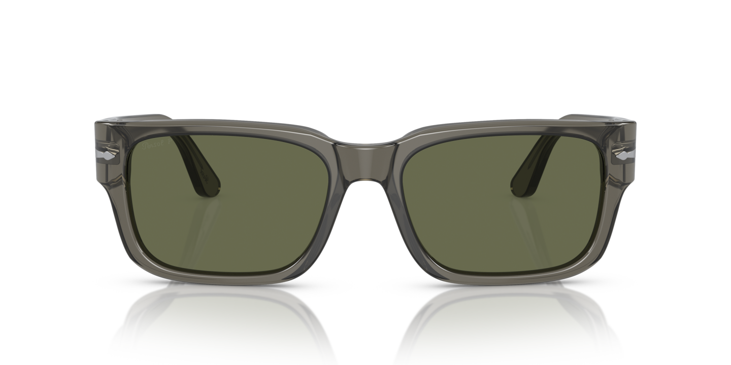 Persol Transparent Taupe Gray Sunglasses | Glasses.com® | Free 