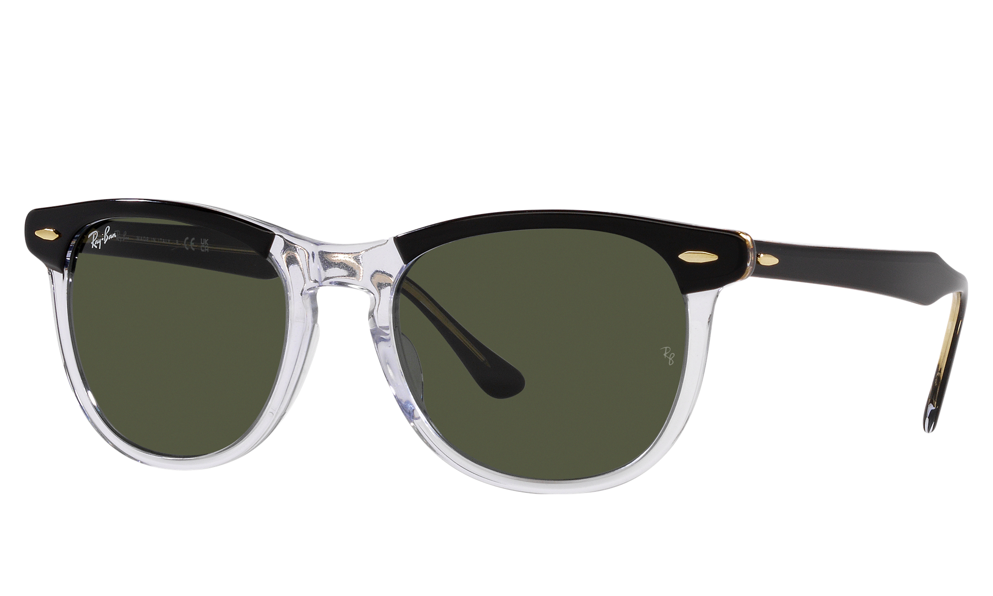 Ray-Ban Unisex Rb2398 Black On Transparent Size: Large