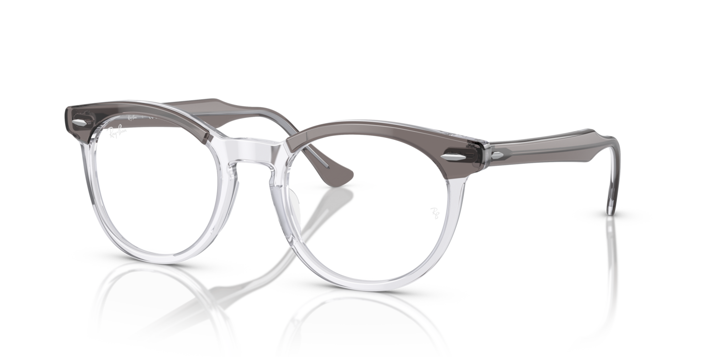 Ray-Ban Grey On Transparent Eyeglasses | Glasses.com® | Free Shipping