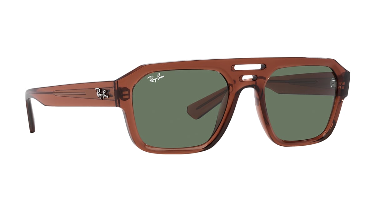 Destructief wet leugenaar Ray-Ban Transparent Brown Sunglasses | Glasses.com® | Free Shipping