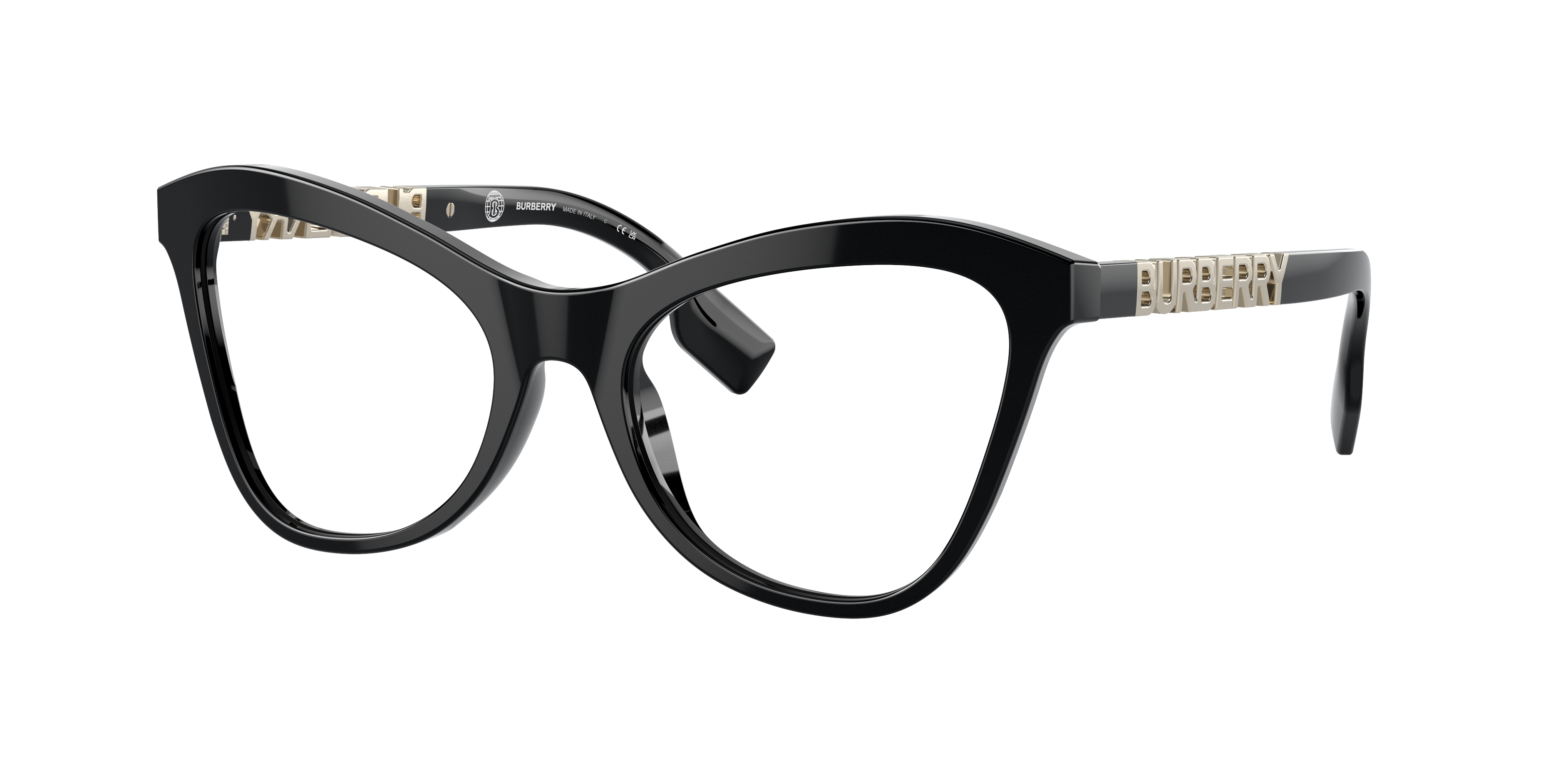 Burberry BE2373U Angelica Black Eyeglasses | Glasses.com® | Free Shipping