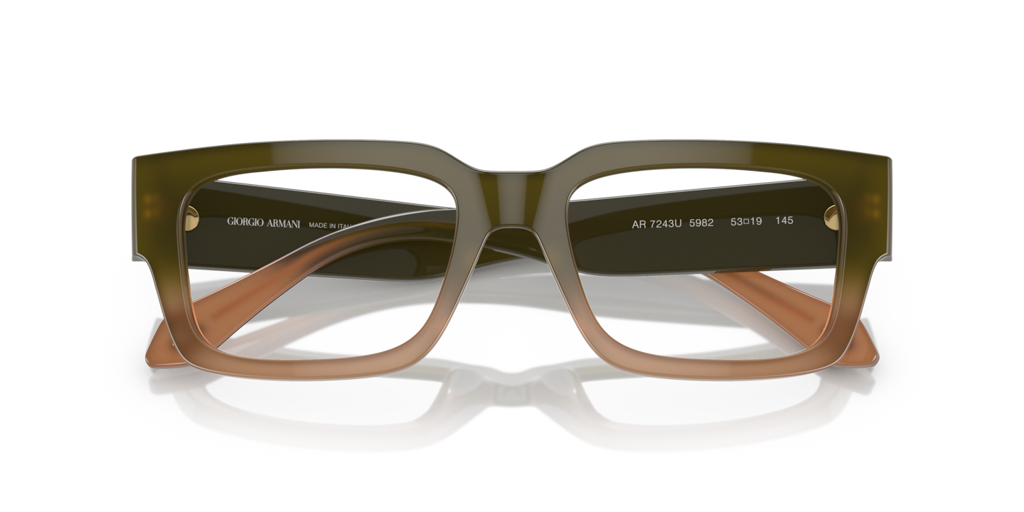 Giorgio Armani Gradient Green Brown Eyeglasses Glasses