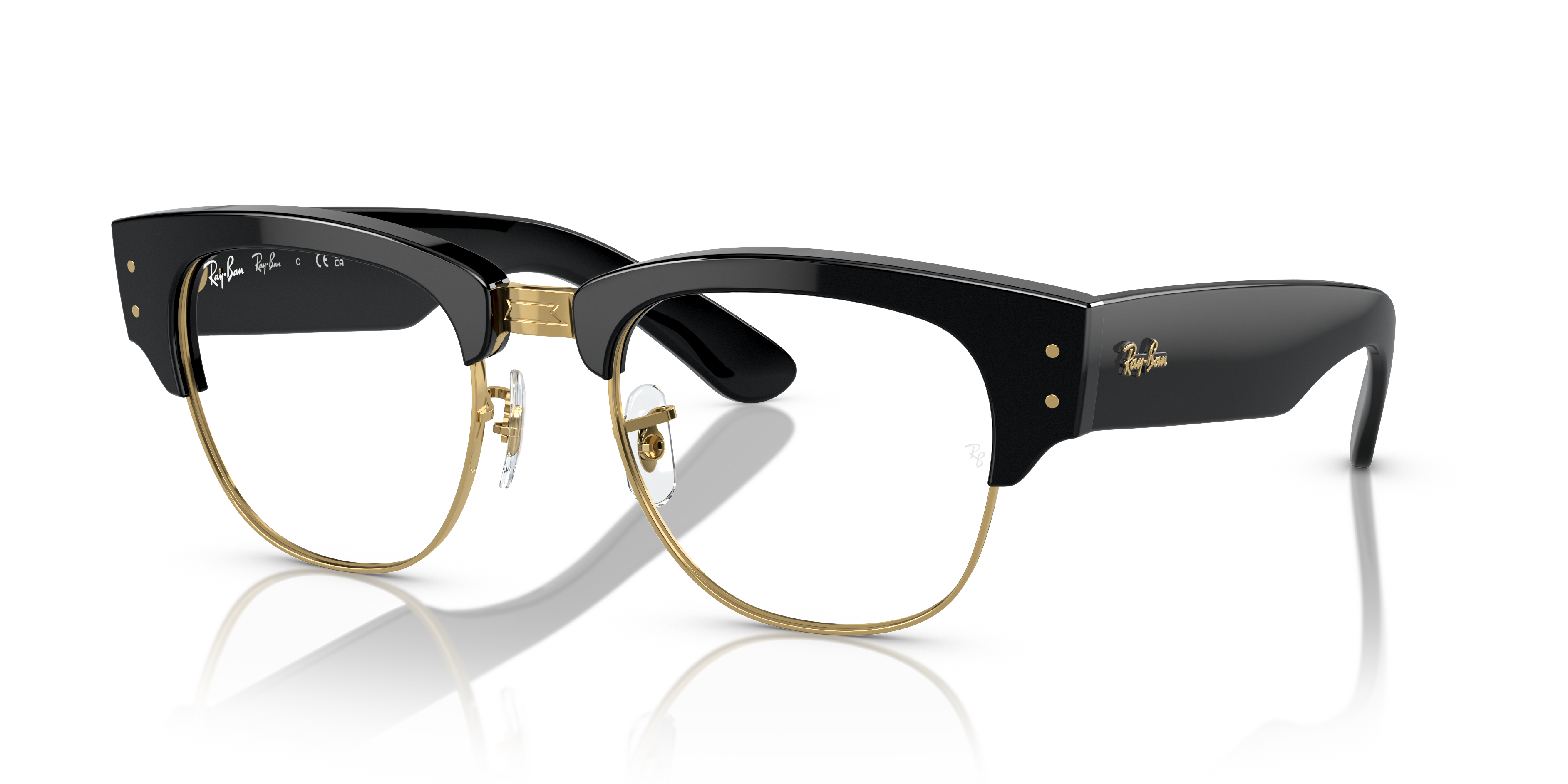 Ray-Ban Unisex Rx0316v Black On Gold Size: Large