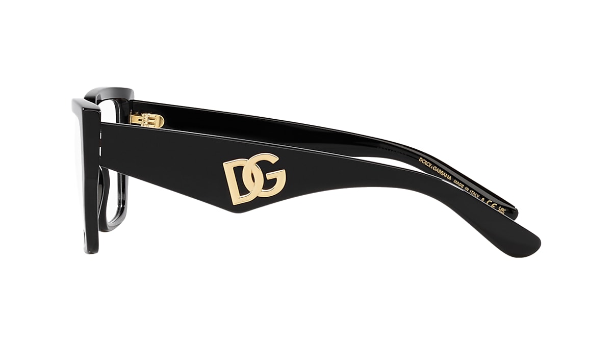 Dolce & Gabbana DG3376B Oversized Black Strass Frames – Designer