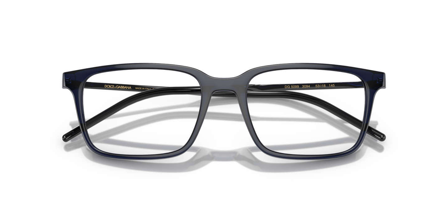 Dolce & Gabbana Transparent Blue Eyeglasses | Glasses.com® | Free 