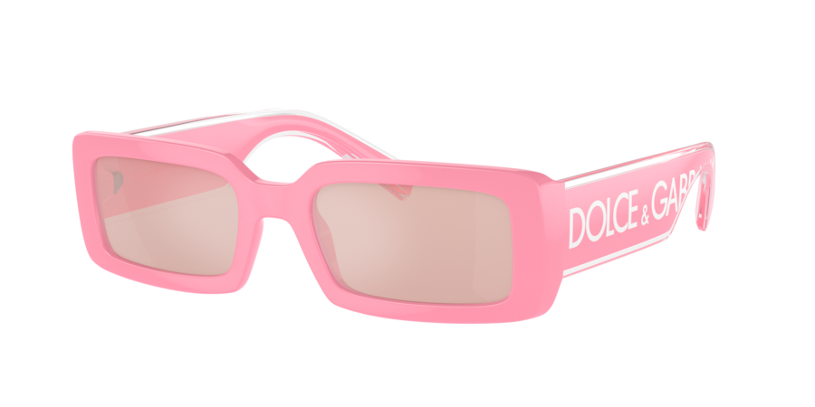 NEW Dolce & Gabbana 52mm Pearlescent Crystal Sunglasses Salmon Blush Pink hot