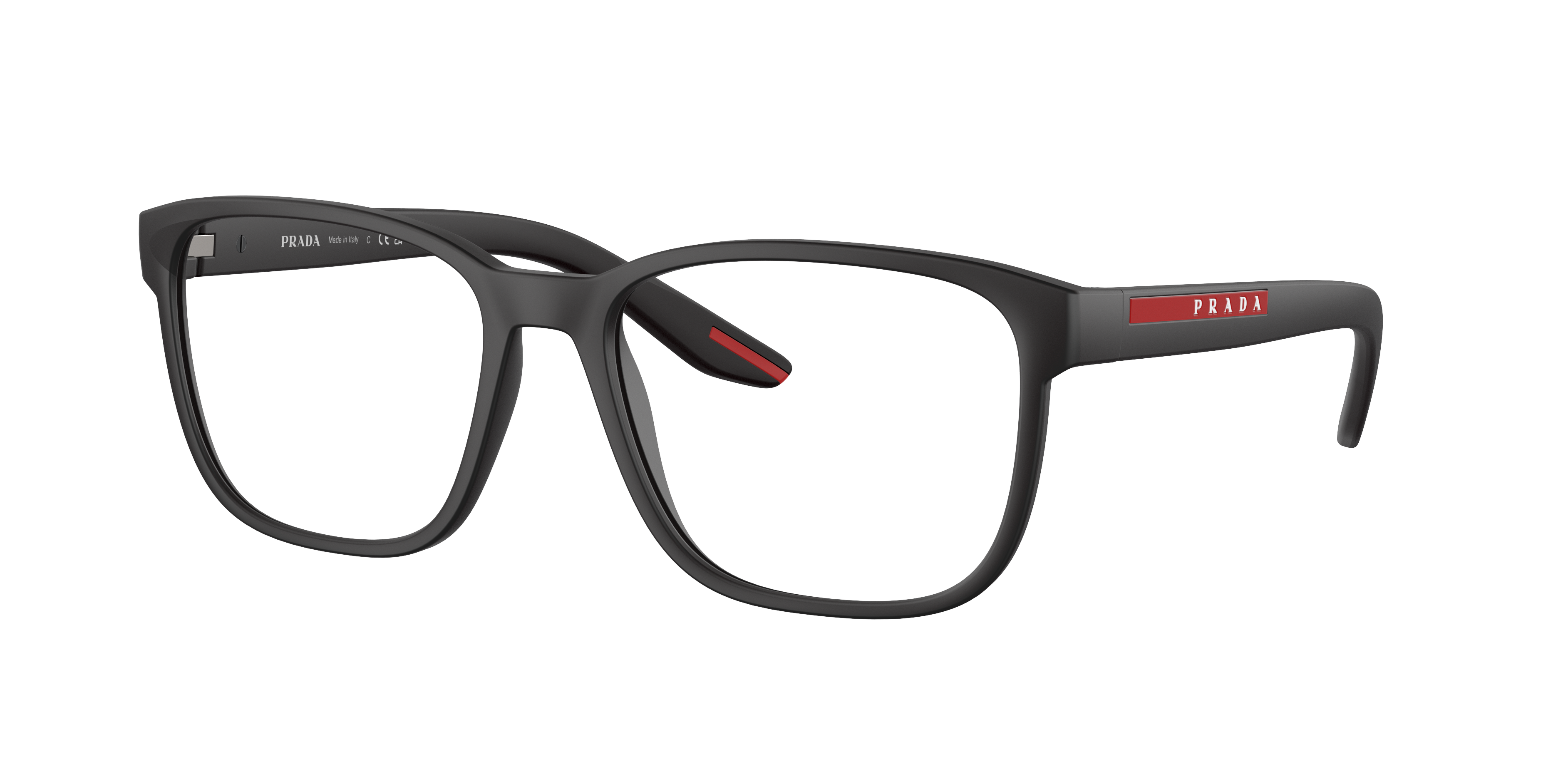 Prada Linea Rossa PS 06PV Black Rubber Eyeglasses Free