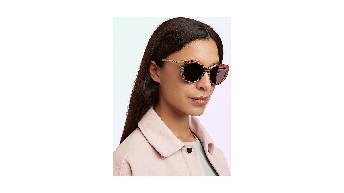 さおりページ Burberry BE4407 M (54 - 17) with Grey lenses and Brown frame