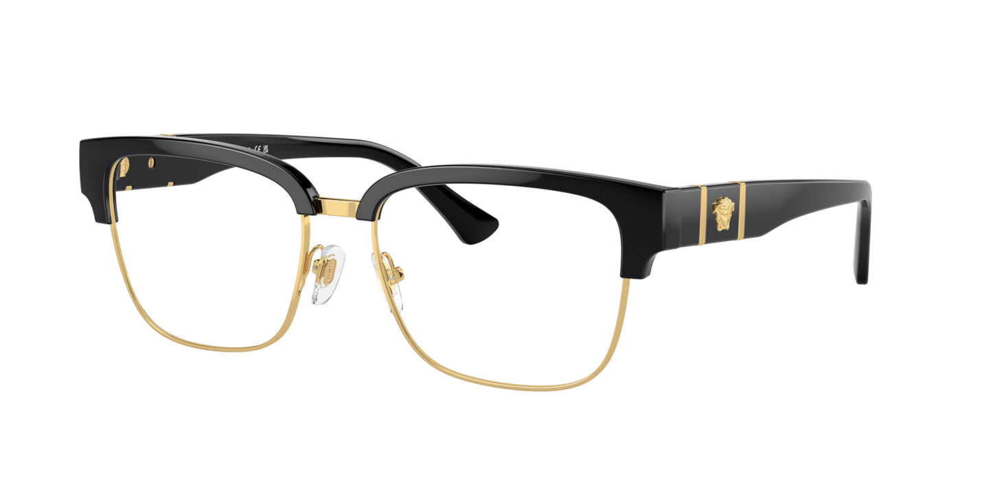 Versace VE3348 Black Eyeglasses | Glasses.com® | Free Shipping