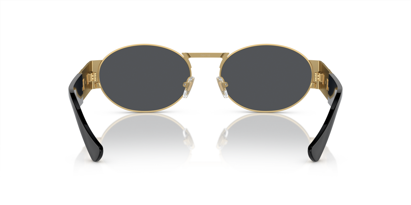 versace round sunglasses gold