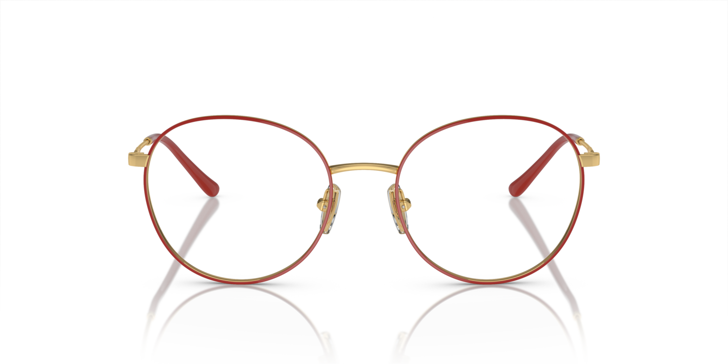 Vogue Eyewear Top Red Gold Eyeglasses Glasses Free Shipping