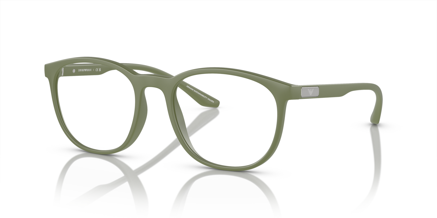 Emporio Armani Matte Sage Green Eyeglasses Glasses Free