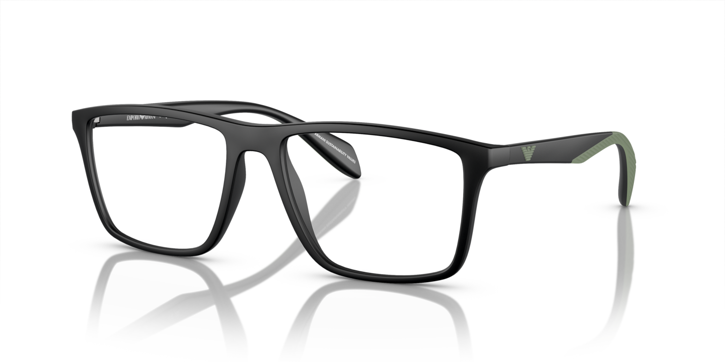 Emporio Armani Matte Black Eyeglasses Glasses Free Shipping