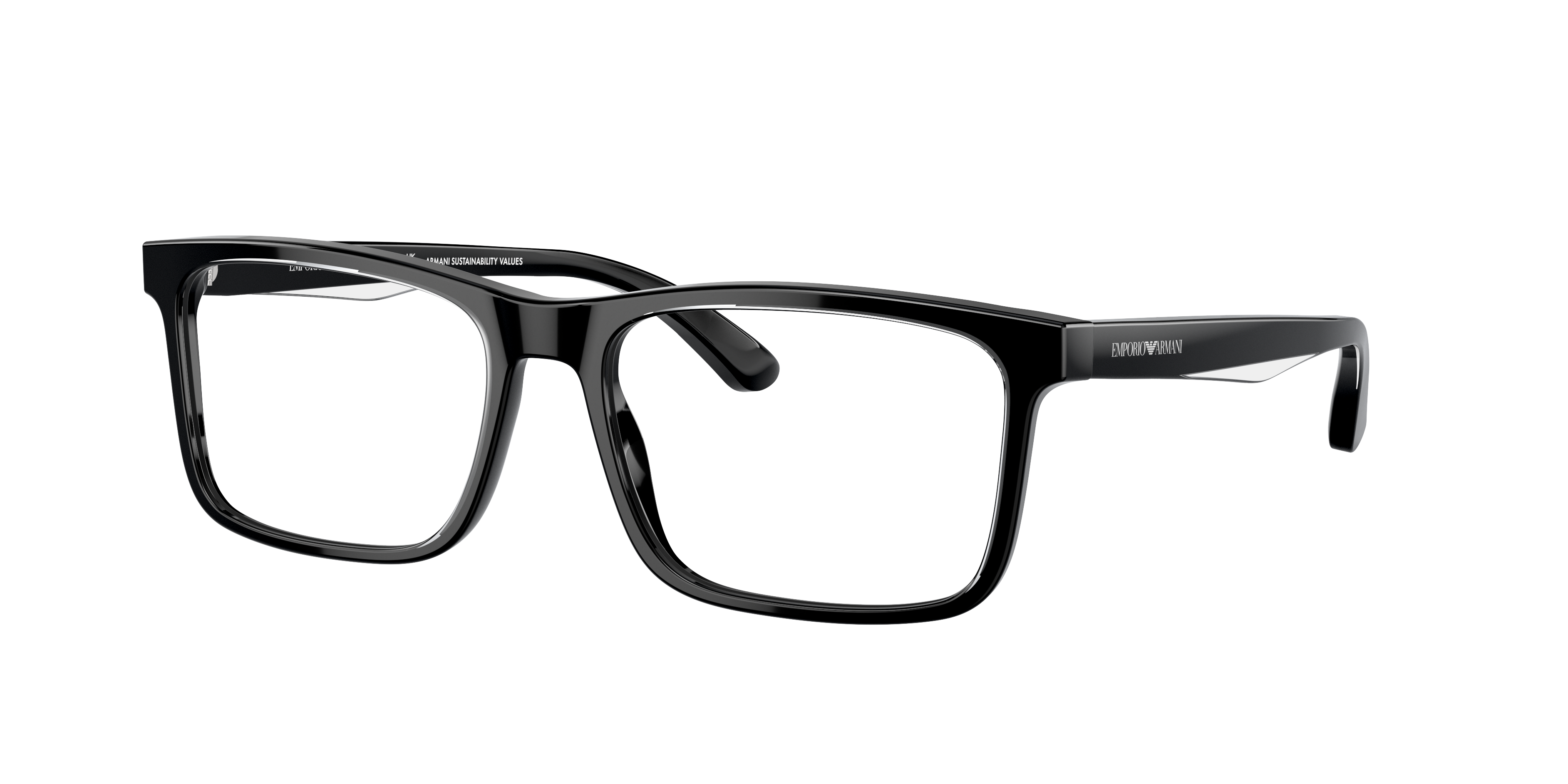 Emporio Armani EA3227 Shiny Black/Top Crystal Eyeglasses | Glasses.com ...