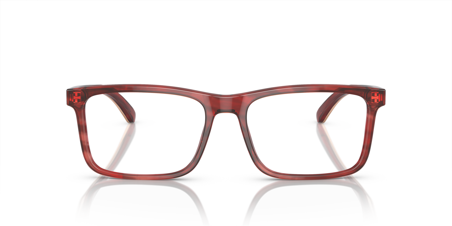 Emporio Armani Shiny Bordeaux Top Smoke Eyeglasses Glasses