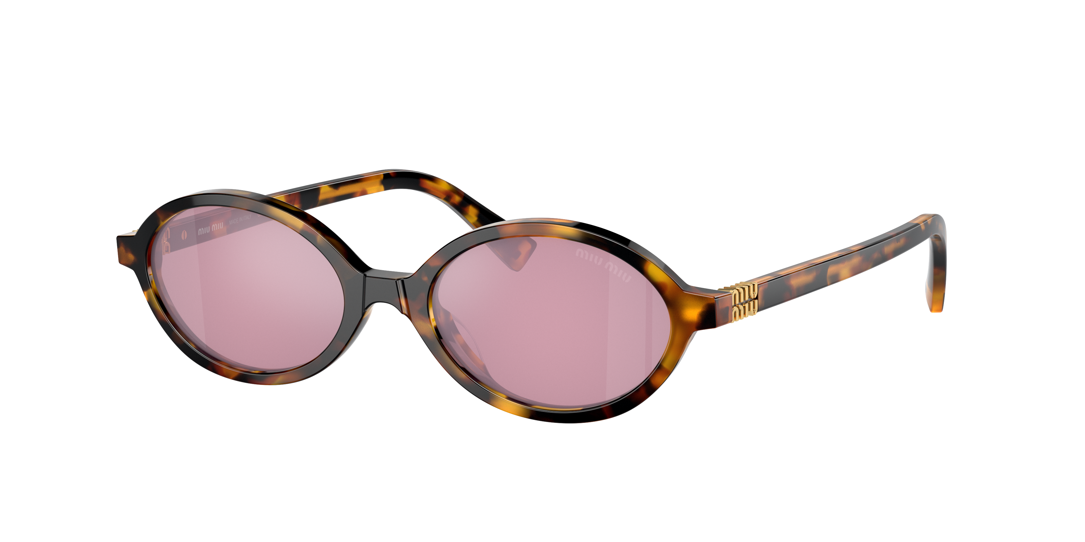 Miu Miu MU 04ZS Honey Havana Sunglasses | Glasses.com® | Free Shipping