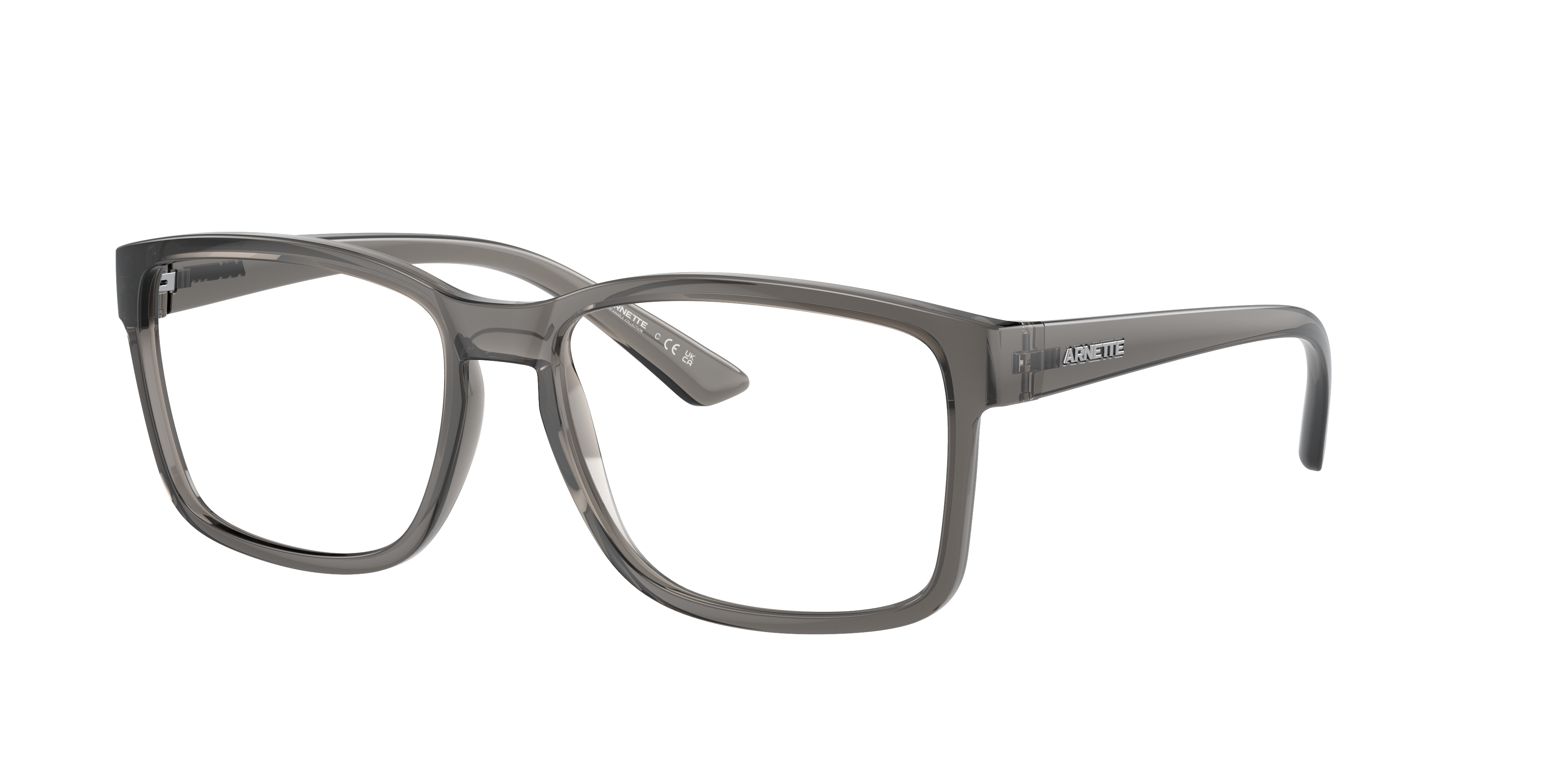 Arnette AN7177 Dirkk Shiny Transparent Grey Eyeglasses | Glasses.com ...