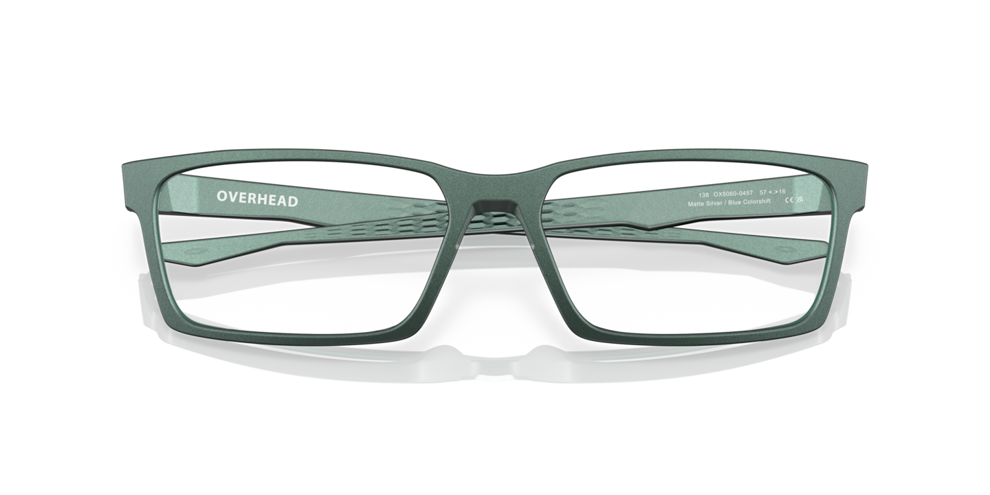 Oakley Matte Dark Silver/Blue Colorshift Eyeglasses | Glasses.com 
