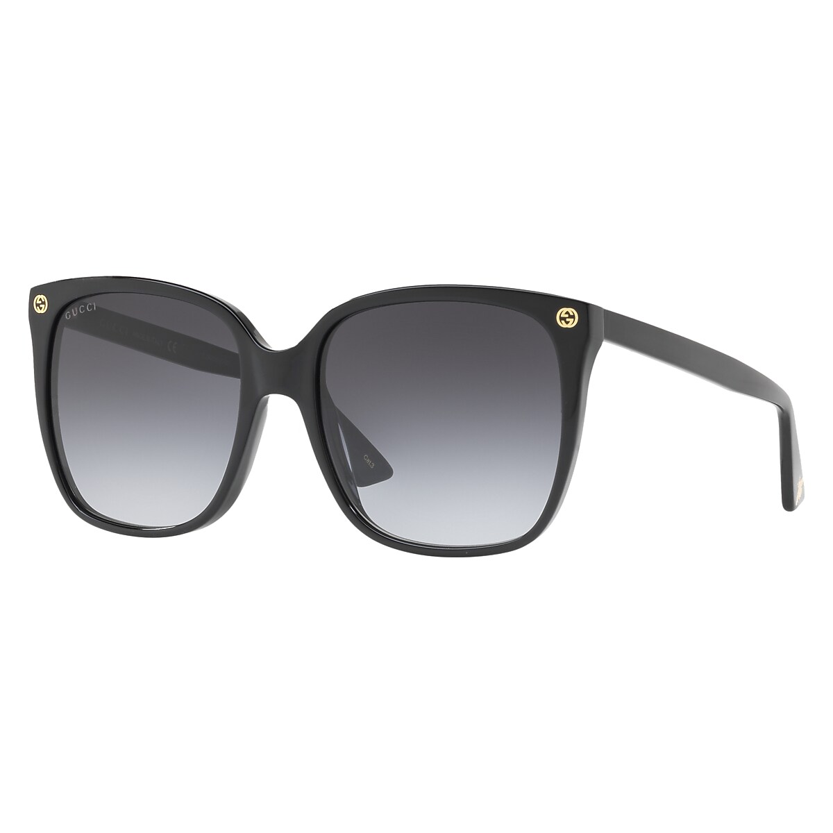 新品 グッチ GG0022S インターロッキングG 蜂 Bee サングラス 黒 Gucci GG0022S Sunglasses | LensCrafters