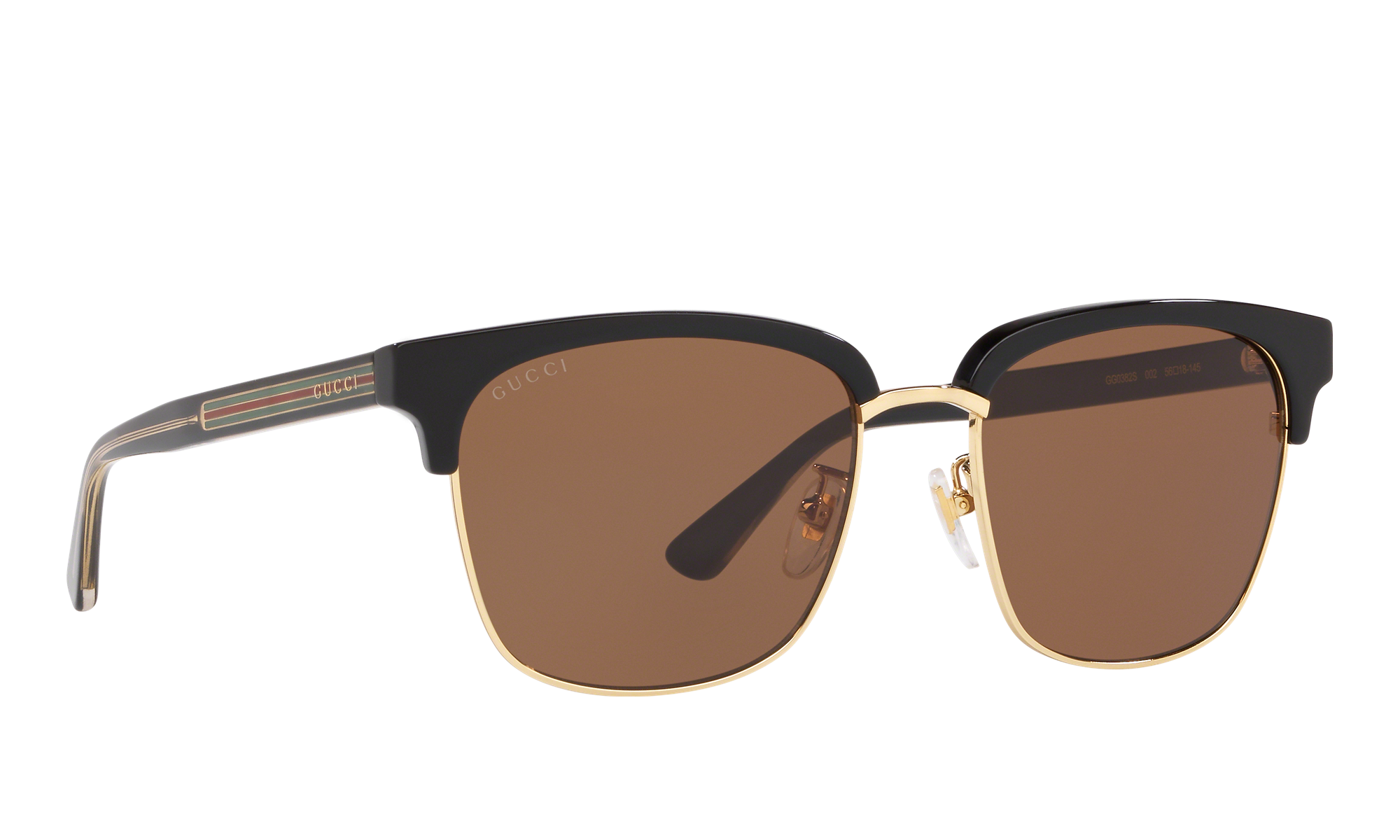 Gucci Sunglasses GG0382S 002 Black | Brown Lens - SunglassOutlet.com