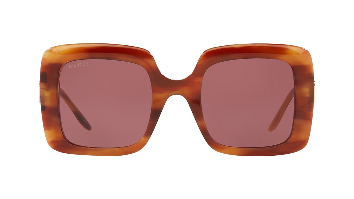 GUCCI スクエアフレムサンクラス GG0896S 001 Gucci Grey Rectangular Ladies Sunglasses GG0896S 001 52