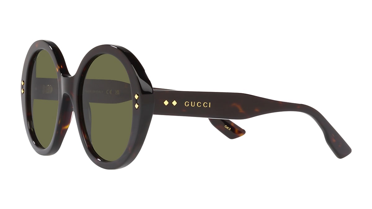 Gucci 53mm best sale round optical glasses