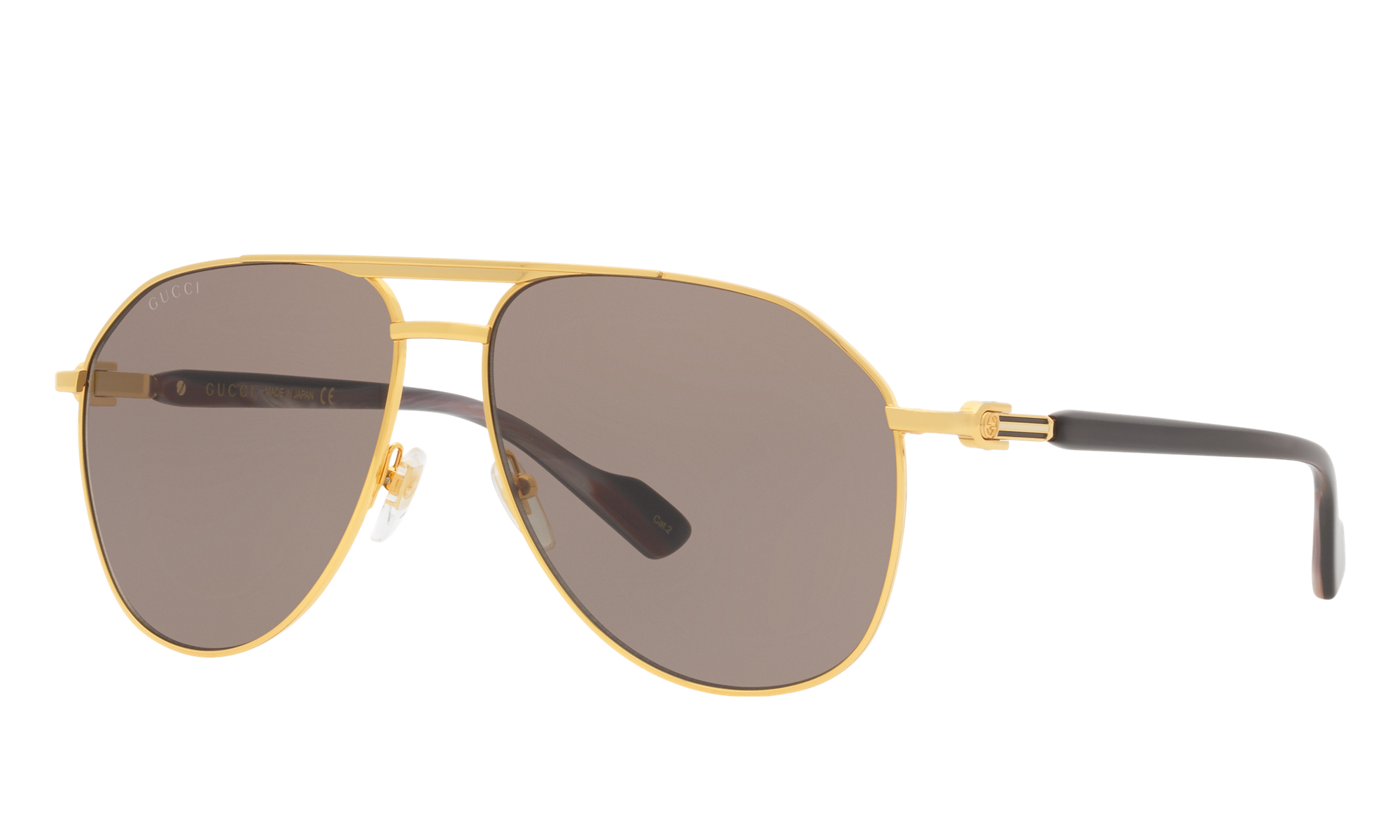 Gucci GG1220S Gold Clear Sunglasses | Glasses.com® | Free Shipping