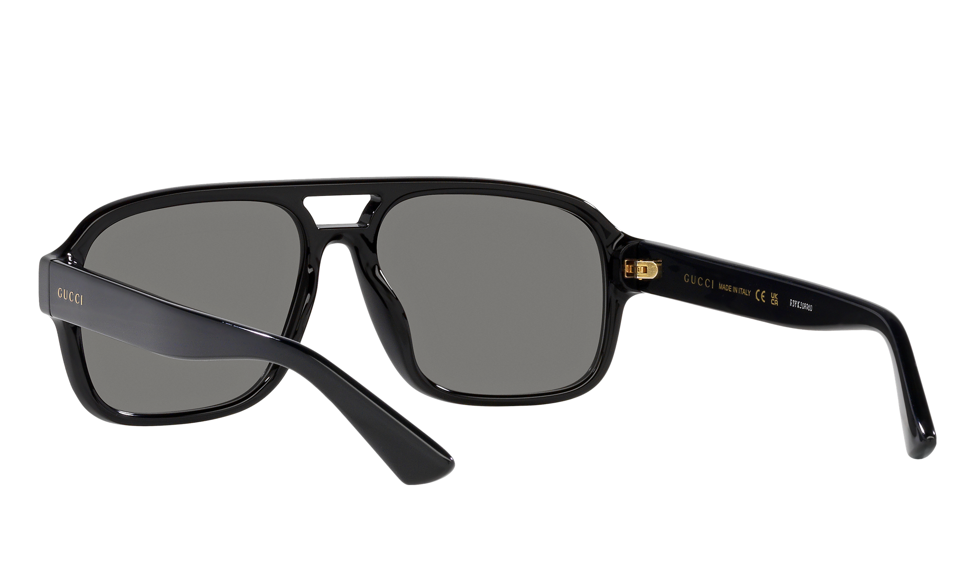 Gucci Black Aviator Glasses