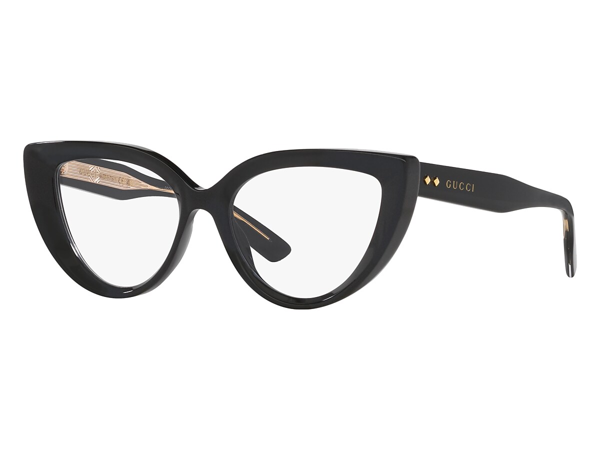 メガネ GUCCI Gucci - GG1530O - 001 BLACK BLACK TRANSPARE Eyeglasses Gucci GG1530O | Free Shipping | Glasses.com®